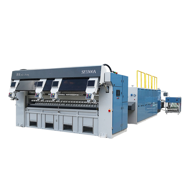 百強洗滌設備高速燙平生產(chǎn)線的組成介紹 百強洗滌設備高速燙平生產(chǎn)線的組成介紹